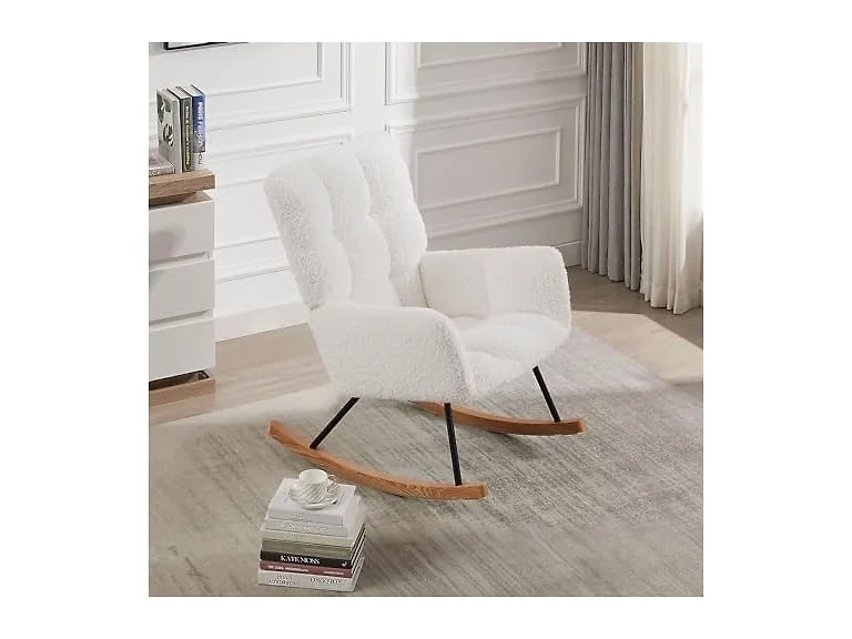 SPOFLYINN Rocking Chair High Beige