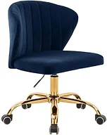 Meridian MRD-165Navy Finley Velvet Upholstered Offi