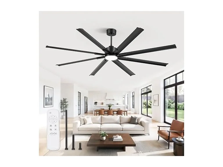 ZMISHIBO 84 Industrial Ceiling Fans with Lights