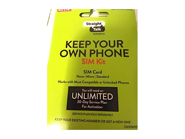  Straight talk phone SIM card byop new