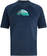 Kanu Surf Boys' Boys' Paradise Upf 50 Sun Protective Rashguard Swim Shirt, Bora Bora Navy, 5T