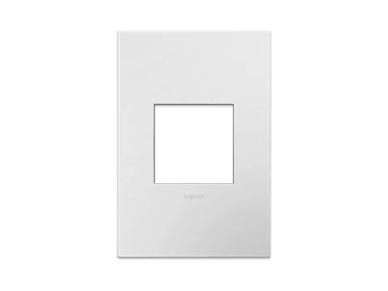 Legrand adorne Gloss White-on-White 1-Gang Wall Plate