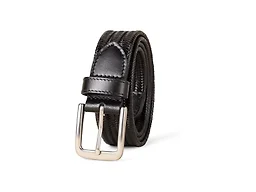 Amazon Essentials Men's Tubular Stretch Weave Belt, Black, 40