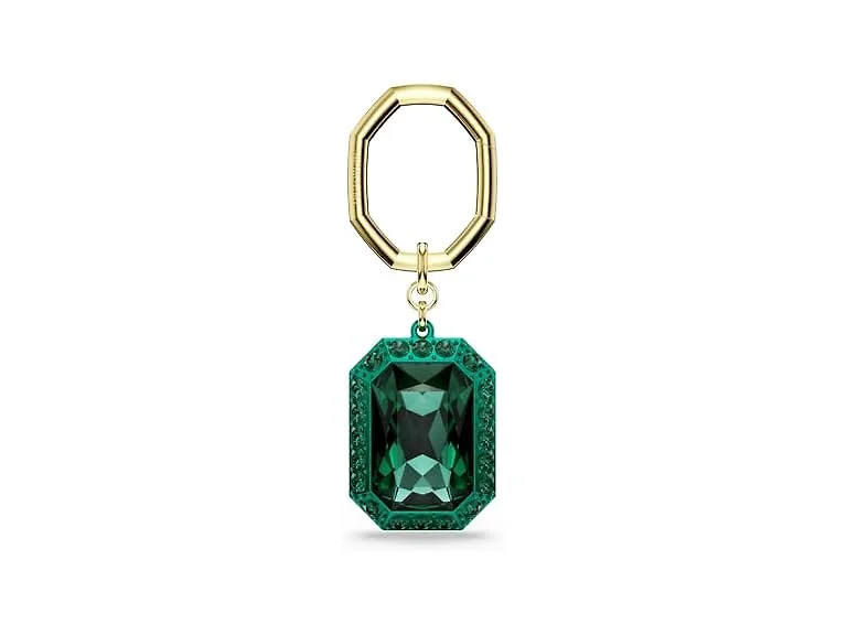 Swarovski Green Octagonal Key Ring