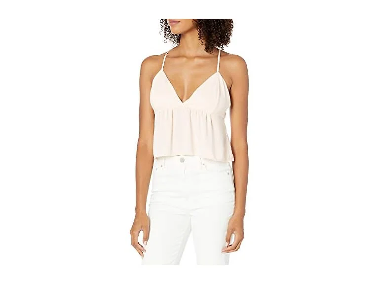 The Drop Shell Pink Peplum Cropped