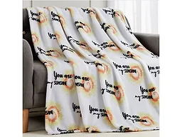Luxury Home MY SUNSHINE-THROW Luxurious Micro Plush Throw Bl