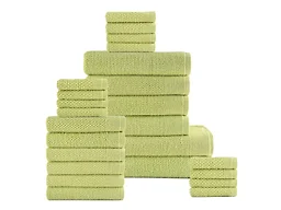 24 Piece Cotton Bath Towel Set