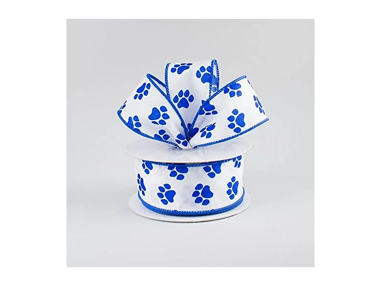 Craig Bachman White and Blue Paw Print Wired 
