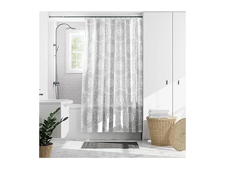 Zenna Home Medallion Waterproof PEVA Shower Curtain