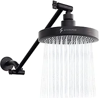 6" Round Rain Shower Head & Arm