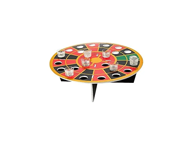 Casino Roulette Wheel Shot Glass Holder, 13 Piece