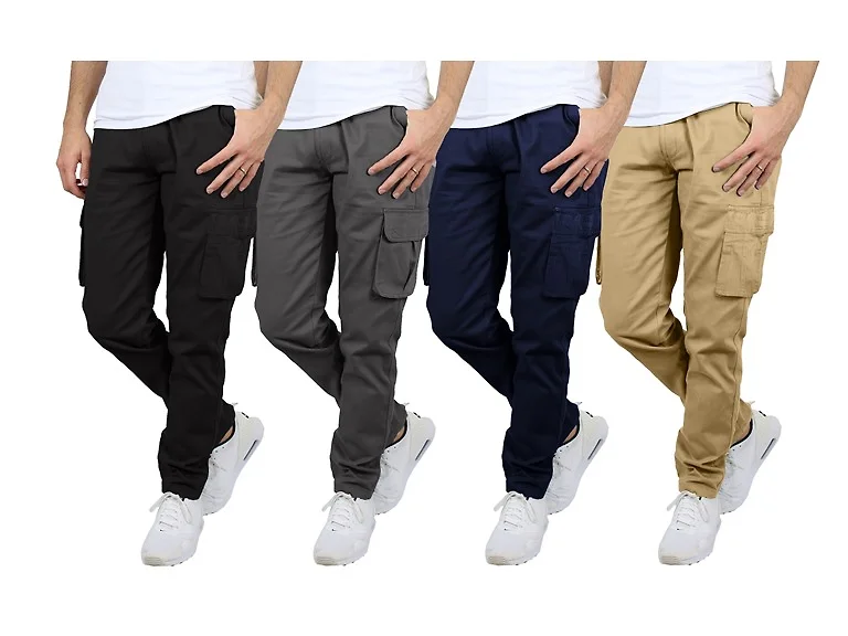 3Pk Asst Mens Cotton Cargo Pants