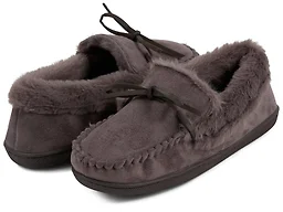Floopi FLOOPI-410-GRY-S S Womens Microsuede Moccasin S