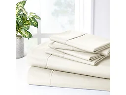 Bibb Home 2000 Count 6-Piece Bamboo Sheet Set with Suregrip