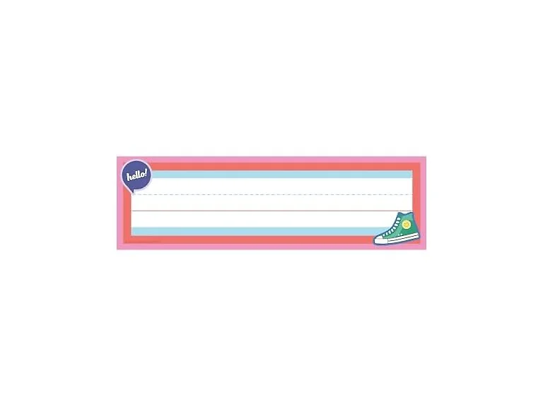 Carson Dellosa Groovy Desk Name Plate, Classroom Name Tags