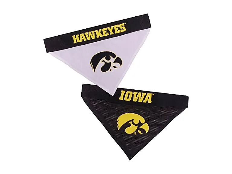 Pets First Collegiate Pet Accessories, Reversible Iowa Hawkeyes