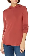 Amazon Essentials Women's Supersoft Terry Hoodie, Standard-Fit Long-Sleeve Pullover, Brick Red, Small