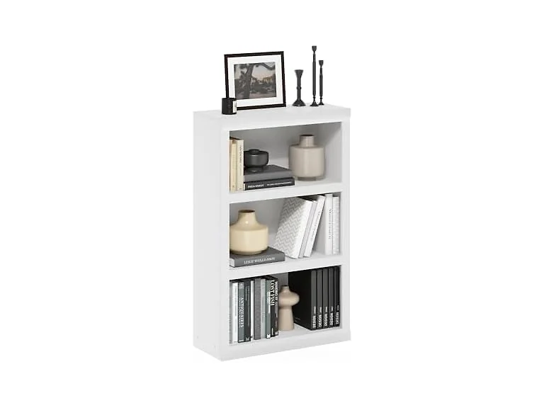 Furinno Rail 3-Tier Bookshelf White