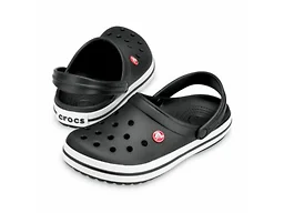 Crocs 11016-001 M4W6 Crocs Crocband Unisex Clogs Black Wh