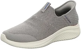 Skechers Men's Ultra Flex 3.0 Smooth Step Hands Free Slip-ins, Grey, 9 Wide