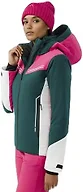 HEAD Women's Joy Ski Jacket - Waterproof, Insulated, Stretch Fabric, Regular Fit, Detachable Hood-Dark Teal, Medium (40)