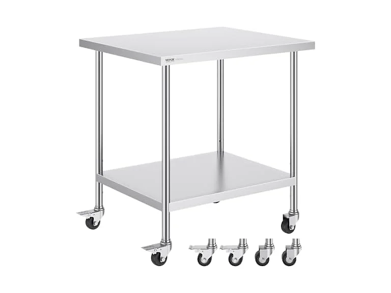 VEVOR Stainless Steel Work Table 30 x 18 x 38 Inch