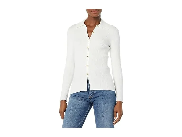 Amazon Essentials Women Fine Gauge Polo Cardigan