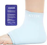 Ankle Ice Pack Wrap for Swelling & Sprained Ankle, Blue, Large+Ice Packs