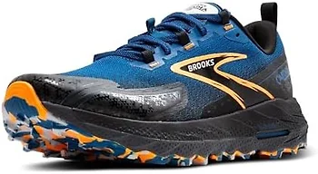 Brooks Cascadia 18 Men's Shoes Blue Sapphire/Black/Orange Size 7.5