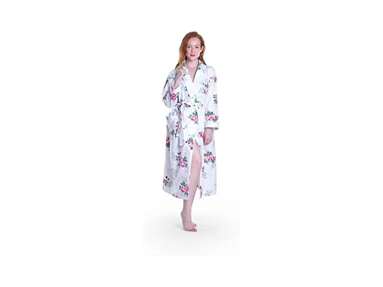 LA Cera Women (M) 100% Soft Cotton Flannel Robe