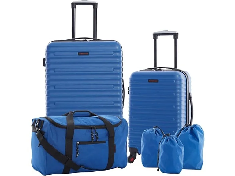 Travelers Club 6 Piece Orion Luggage and Travel Set Blue