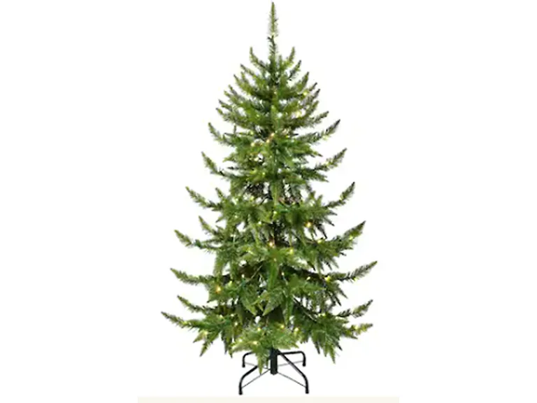 Santa's Workshop Pre-Lit Green PVC Tree 5"