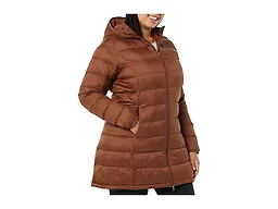 Amazon Essentials Women's Lightweight Water-Resistant Packable Hooded Puffer Coat (Available in Plus Size), Dark Toffee Brown, X-Large