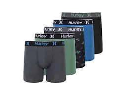 Hurley Men's 5 Pack Printed Boxer Briefs