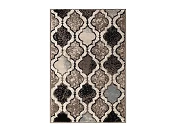 Contemporary Trellis Geometric Indoor Area Rug, 8'x8', Ivory - Superior.