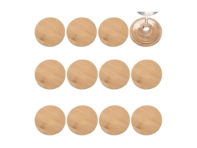 Fun Express Bamboo Wooden Coasters 12 Ct