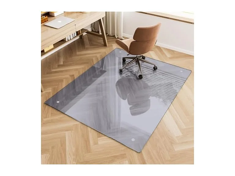 FlyEcho Grey Glass Chair Mat 48" x 60"