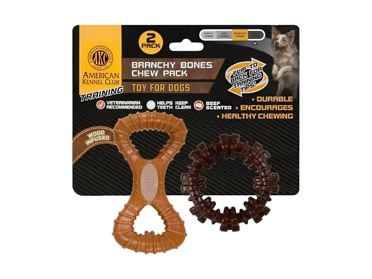 American Kennel Club 2 Pack Training Dog Chew Ring