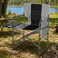 Suptinwear Heavy Duty Director Camping Chair - Black & Gray