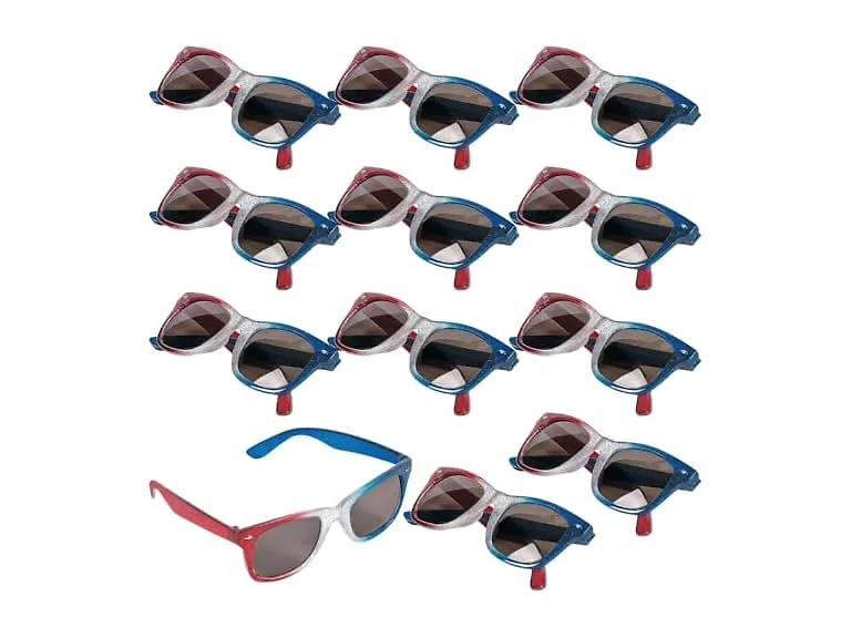 Fun Express Patriotic Nomad Sunglasses Pack of 12