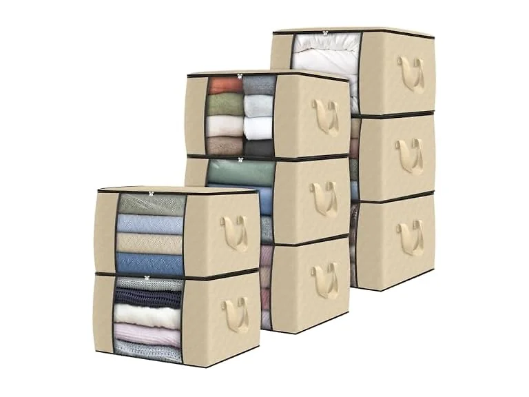 Fab totes 60L Beige 8 Pack Storage Bags