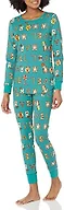 Amazon Essentials Disney | Marvel | Star Wars Women's Snug-Fit Cotton Pajama Set, Festive Marvel, X-Small