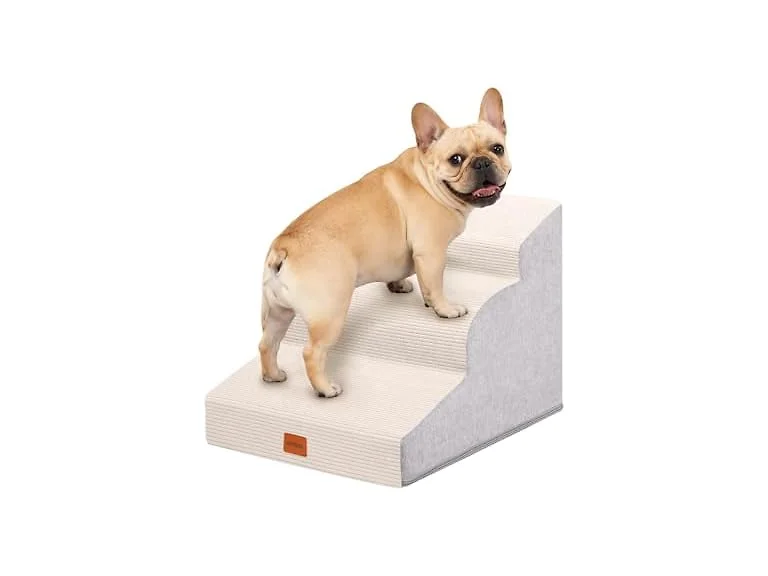 NAPWAYS Dog Stairs for Small Dogs,15.7" H,3-Step