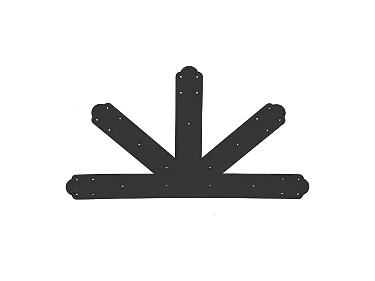 Gable Plate, Black Powder-Coated Truss Connector