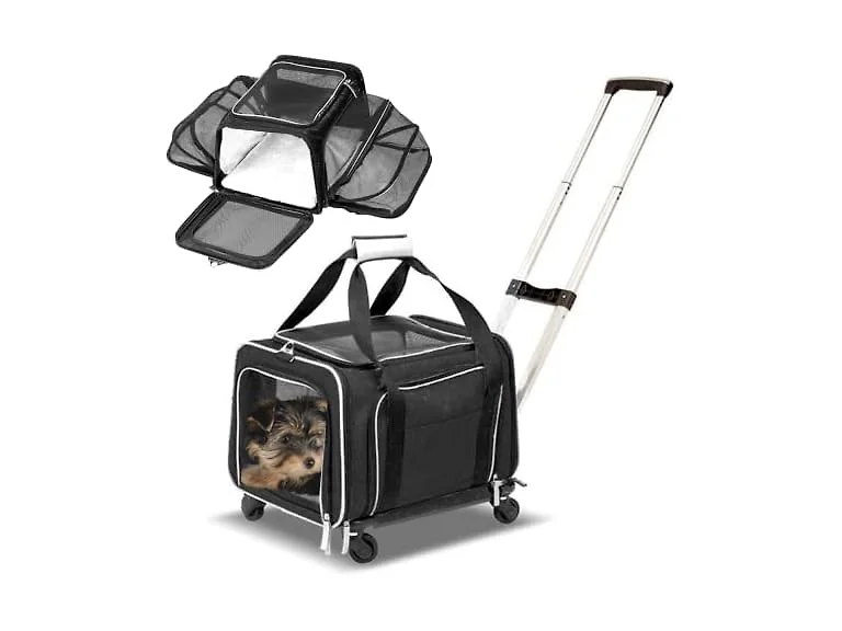 Expandable Pet Carrier On Wheels (Open Box)