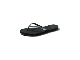 Reef Stargazer Womens Beach Flip Flop, Super Lightweight and Soft Footbed, Thin Glitter Strap, Shadow, 10