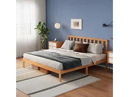 Avenco Solid Wood Platform Bed Frame with Headboard, 12 Inch Bed Frame King Size, Sturdy Wood Slat Support, No Box Spring Needed, Easy Assembly