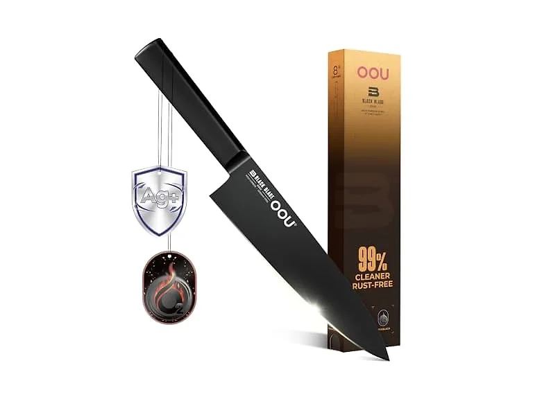 OOU 8" Chef Knife, Black Blade