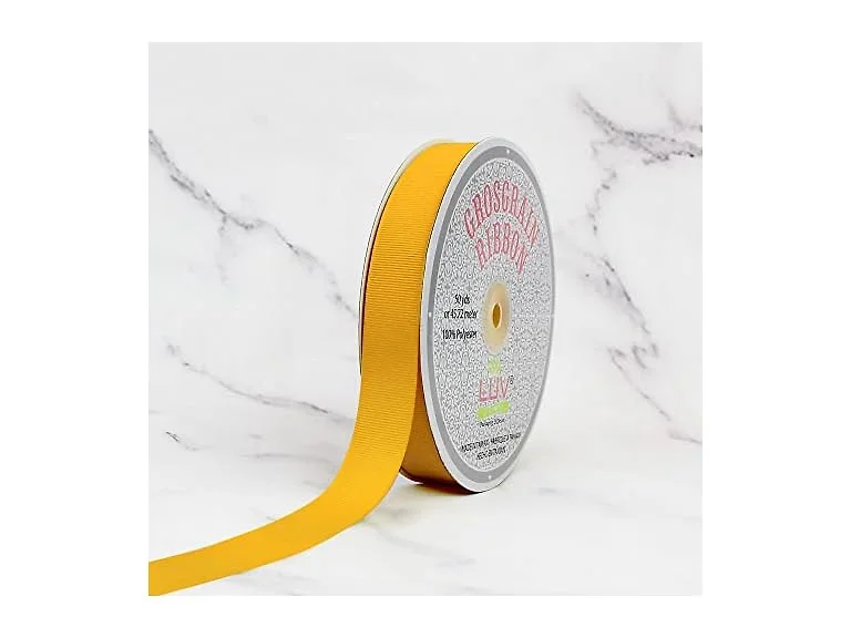 LUV RIBBONS 7/8" Solid Grosgrain, Light Gold