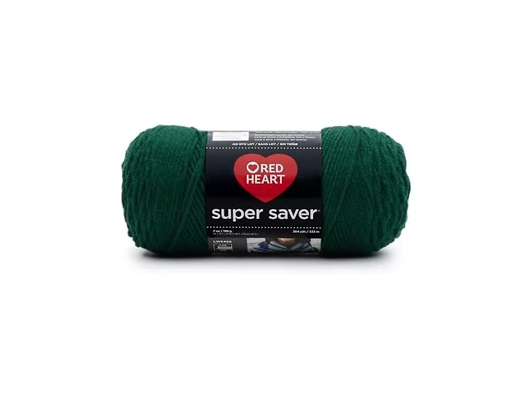 Red Heart RED Heart Super Saver Yarn, Hunter Green